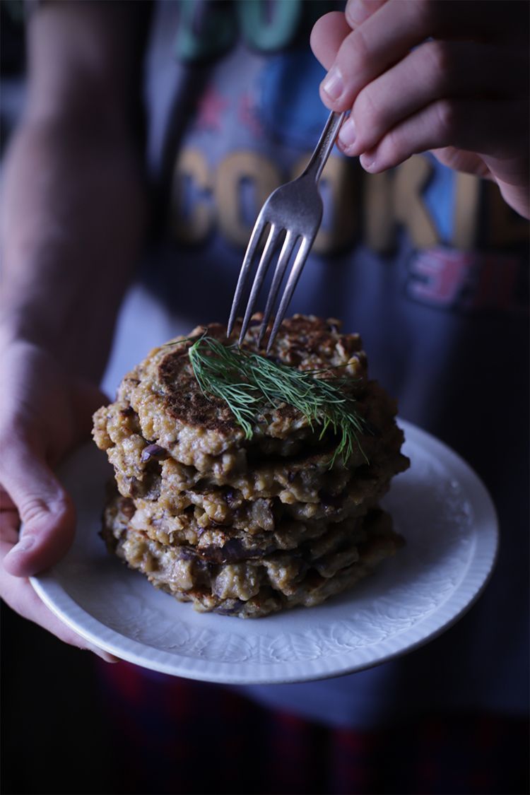 tortitas de berenjena rápidas