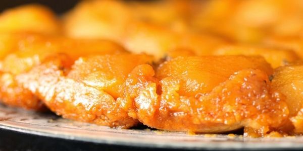 tarta tatin con lavanda