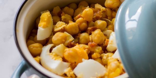 Garbanzos con calabaza y estragón