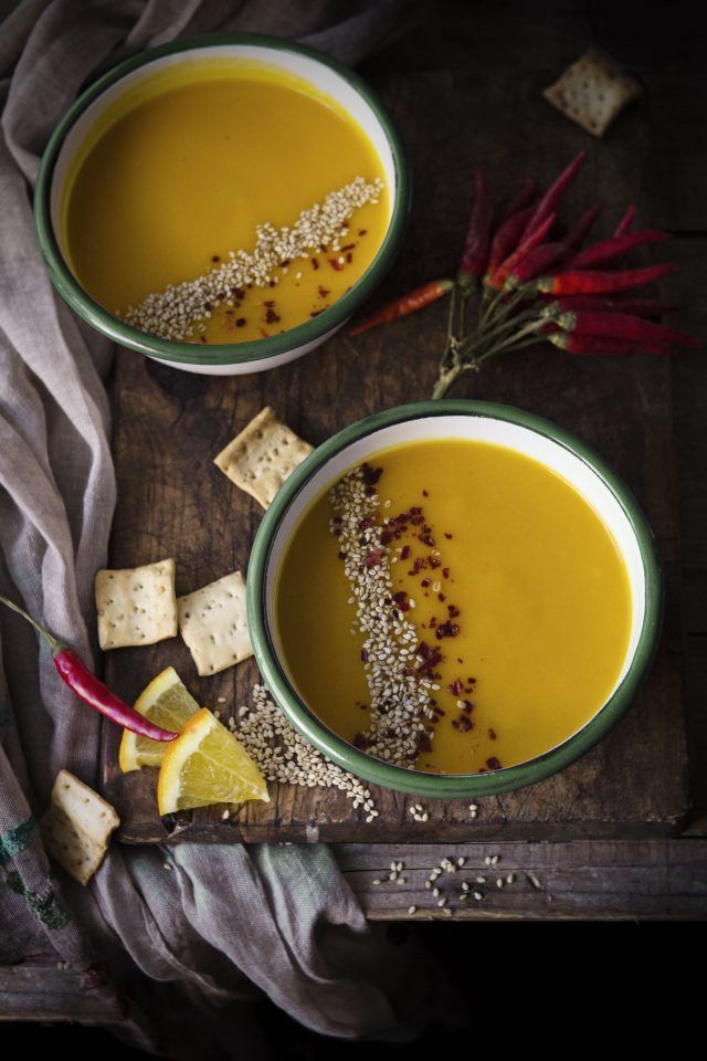 crema de calabaza y jengibre